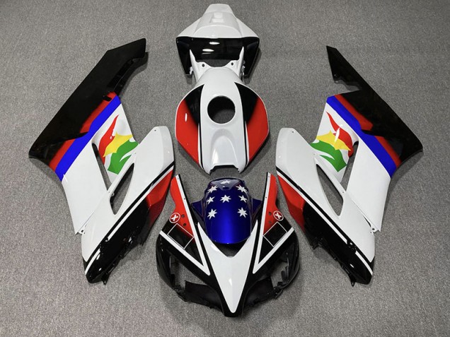 04-05 Rot & Blau Flagge CBR1000RR Motorrad Verkleidung