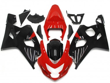 04-05 Rot & Glänzender Schwarzstil GSXR 600-750 Motorrad Verkleidung
