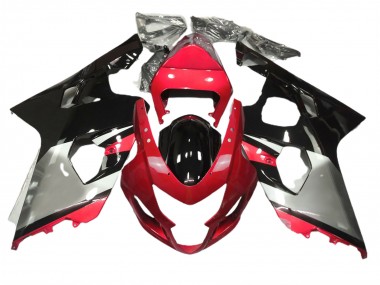 04-05 Rot-Silber & Schwarz GSXR 600-750 Motorrad Verkleidung