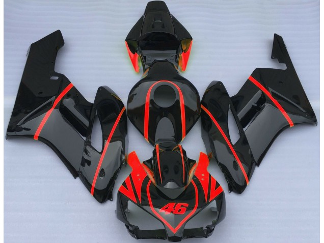 04-05 Schwarz Glänzend & Rot CBR1000RR Motorrad Verkleidung
