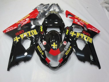 04-05 Schwarz Rizla GSXR 600-750 Motorrad Verkleidung