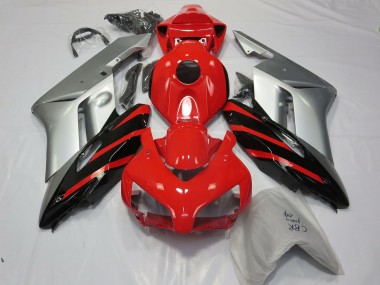 04-05 Silber Rot & Schwarz CBR1000RR Motorrad Verkleidung