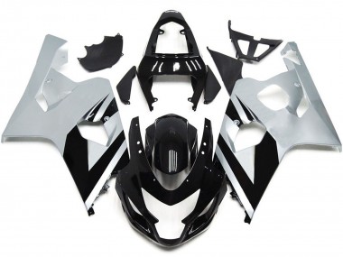 04-05 Silber & Schwarz Glänzend OEM Stil GSXR 600-750 Motorrad Verkleidung