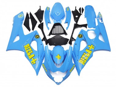 05-06 Weiß Blau Mit Gelb Rizla GSXR 1000 Motorrad Verkleidung