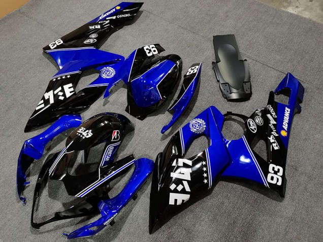 05-06 Glänzend Blau & Schwarz GSXR 1000 Motorrad Verkleidung 05-06 Glänzend Blau & Schwarz GSXR 1000 Motorrad Verkleidung