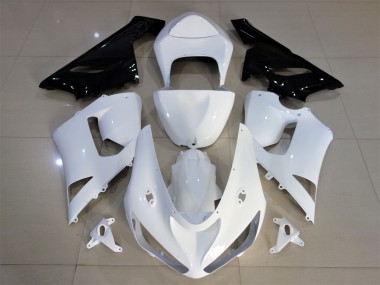 05-06 Glänzend Weiß & Schwarz ZX6R Motorrad Verkleidung