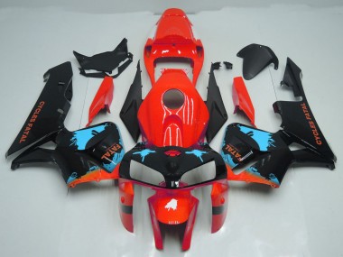 05-06 Hellblaue Spritzer Auf Rot CBR600RR Motorrad Verkleidung