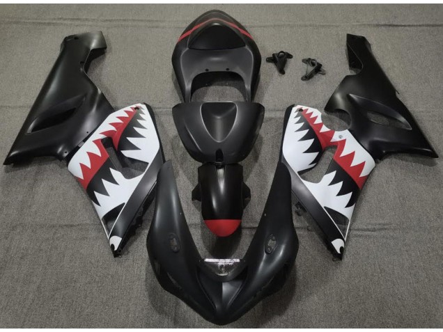 05-06 Matt Schwarzer Hai ZX6R Motorrad Verkleidung 05-06 Matt Schwarzer Hai ZX6R Motorrad Verkleidung