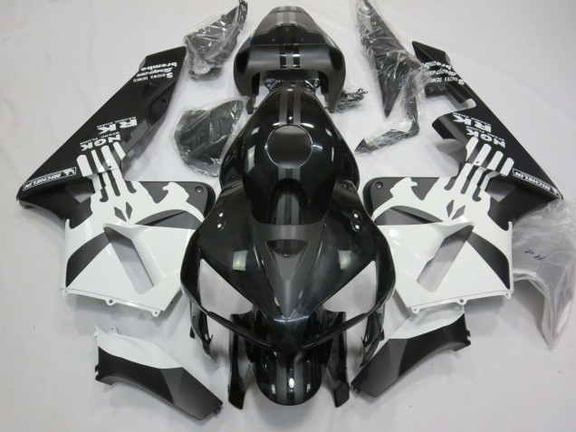 05-06 Matt Schwarzes & Weißes Punisher-Logo CBR600RR Motorrad Verkleidung