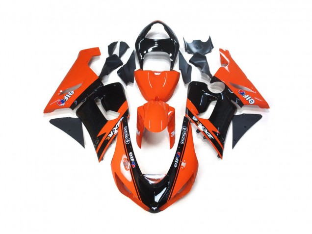 05-06 Orange & Schwarz Elf ZX6R Motorrad Verkleidung 05-06 Orange & Schwarz Elf ZX6R Motorrad Verkleidung