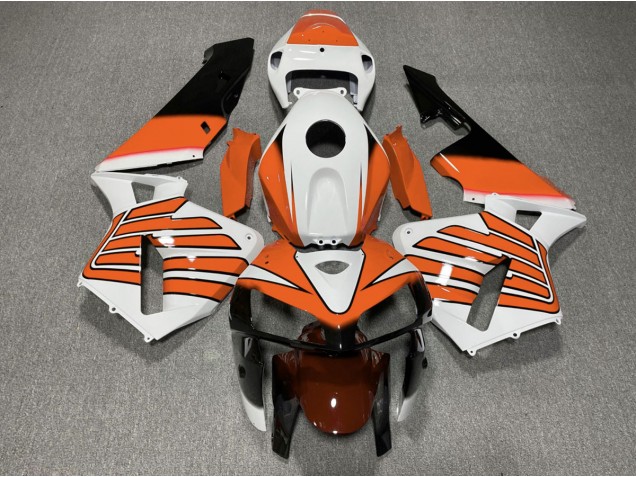 05-06 Orange-Weiße Flügel CBR600RR Motorrad Verkleidung 05-06 Orange-Weiße Flügel CBR600RR Motorrad Verkleidung