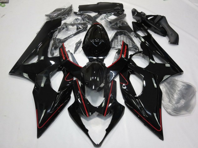 05-06 Rot Glänzend & Schwarz GSXR 1000 Motorrad Verkleidung