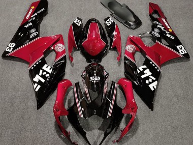 05-06 Rot & Schwarz Glänzend Kundenspezifisch GSXR 1000 Motorrad Verkleidung