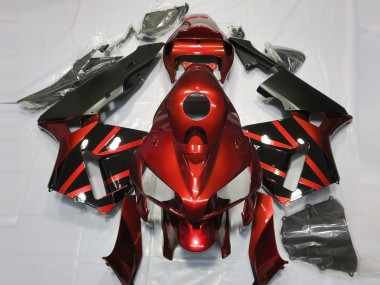 05-06 Rot & Schwarz Glänzendes Design CBR600RR Motorrad Verkleidung