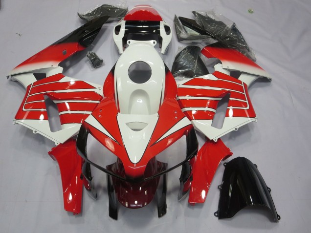 05-06 Rot & Weißer Breiter Streifen CBR600RR Motorrad Verkleidung 05-06 Rot & Weißer Breiter Streifen CBR600RR Motorrad Verkleidung