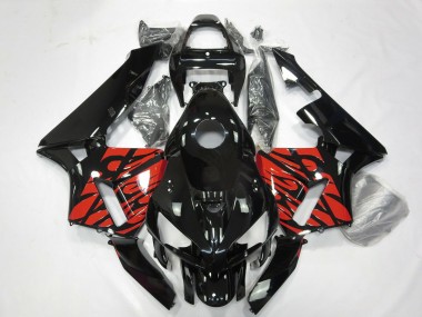 05-06 Schwarz & Tribal-Rot CBR600RR Motorrad Verkleidung