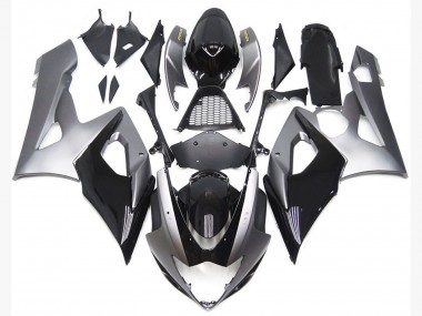 05-06 Silber & Glänzender Schwarzstil GSXR 1000 Motorrad Verkleidung