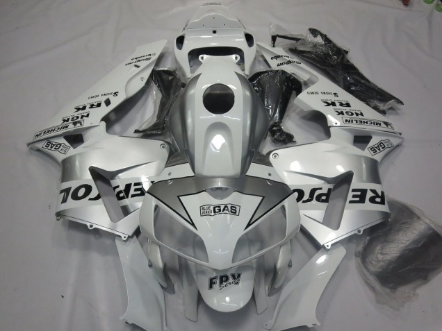 05-06 Silber Repsol CBR600RR Motorrad Verkleidung 05-06 Silber Repsol CBR600RR Motorrad Verkleidung