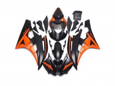 06-07 Custom Matt Schwarz & Orange R6 Motorrad Verkleidung
