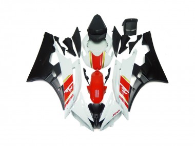 06-07 Custom Matt Schwarz & Rot Mit Weiß R6 Motorrad Verkleidung