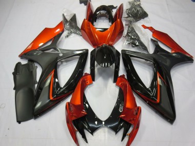 06-07 Gebranntes Orange & Grau GSXR 600-750 Motorrad Verkleidung