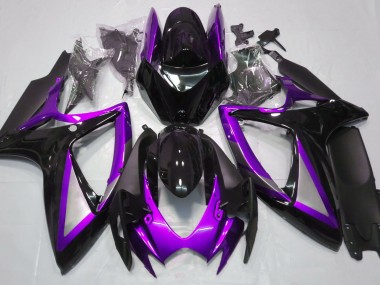 06-07 Glanz Lila & Schwarz GSXR 600-750 Motorrad Verkleidung
