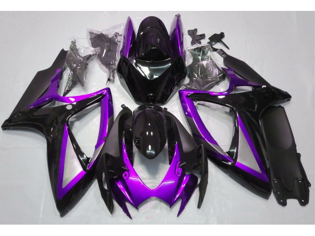 06-07 Glanz Lila & Schwarz GSXR 600-750 Motorrad Verkleidung 06-07 Glanz Lila & Schwarz GSXR 600-750 Motorrad Verkleidung