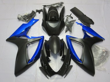 06-07 Glänzend Blau & Matt Schwarz GSXR 600-750 Motorrad Verkleidung