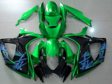06-07 Glänzend Grün & Schwarz GSXR 600-750 Motorrad Verkleidung