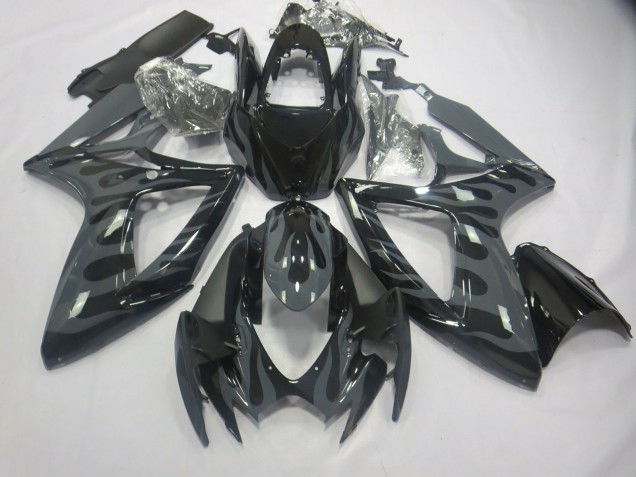 06-07 Grau Flamme GSXR 600-750 Motorrad Verkleidung 06-07 Grau Flamme GSXR 600-750 Motorrad Verkleidung