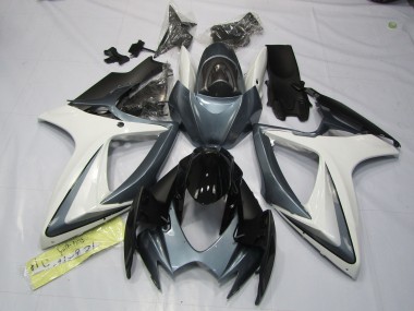 06-07 Grau & Weiß GSXR 600-750 Motorrad Verkleidung