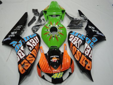 06-07 Grün Rossi CBR1000RR Motorrad Verkleidung