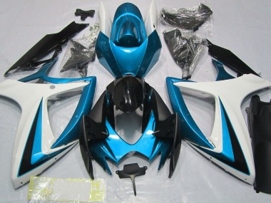 06-07 Hellblau & Weiß GSXR 600-750 Motorrad Verkleidung