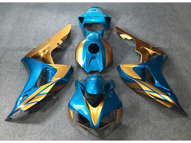 06-07 Hellblau & Gold CBR1000RR Motorrad Verkleidung 06-07 Hellblau & Gold CBR1000RR Motorrad Verkleidung