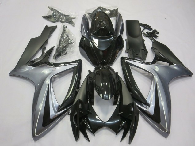 06-07 Hellsilber & Schwarz GSXR 600-750 Motorrad Verkleidung 06-07 Hellsilber & Schwarz GSXR 600-750 Motorrad Verkleidung