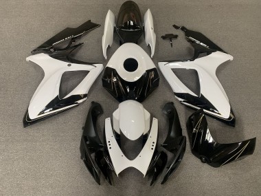 06-07 Matt Schwarz & Glänzend Weiß GSXR 600-750 Motorrad Verkleidung