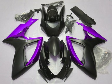 06-07 Matt Schwarz & Lila GSXR 600-750 Motorrad Verkleidung