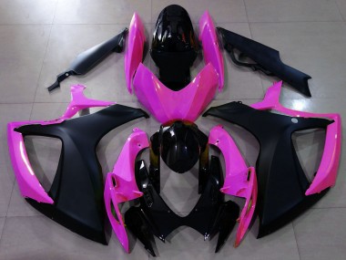 06-07 Matt Schwarz & Pink GSXR 600-750 Motorrad Verkleidung