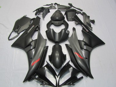 06-07 Matt Schwarz-Rot Aufkleber R6 Motorrad Verkleidung