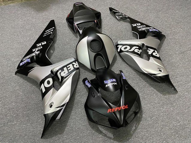 06-07 Matt Silber Repsol CBR1000RR Motorrad Verkleidung 06-07 Matt Silber Repsol CBR1000RR Motorrad Verkleidung