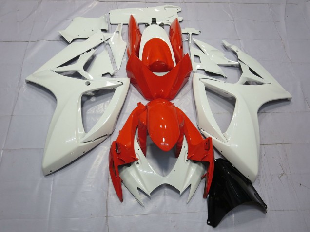 06-07 Orange & Weiß GSXR 600-750 Motorrad Verkleidung 06-07 Orange & Weiß GSXR 600-750 Motorrad Verkleidung