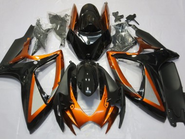 06-07 Orange Glänzend & Schwarz GSXR 600-750 Motorrad Verkleidung