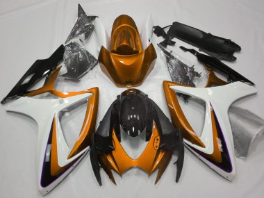 06-07 Orange & Weiß Ohne Abzeichen GSXR 600-750 Motorrad Verkleidung
