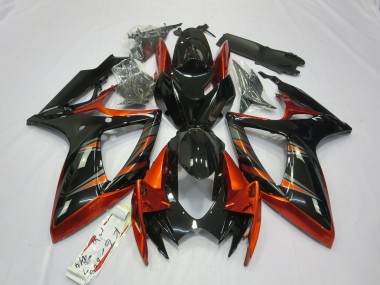 06-07 Orange & Schwarz GSXR 600-750 Motorrad Verkleidung