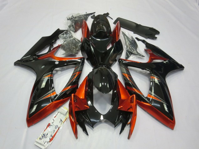 06-07 Orange & Schwarz GSXR 600-750 Motorrad Verkleidung 06-07 Orange & Schwarz GSXR 600-750 Motorrad Verkleidung