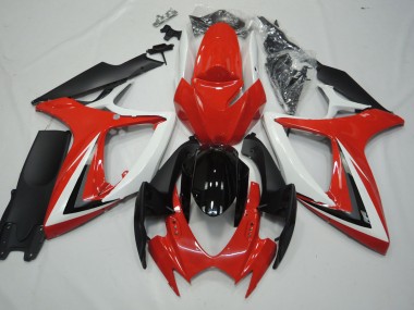 06-07 Rot & Weiß GSXR 600-750 Motorrad Verkleidung