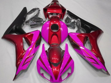 06-07 Rot Glänzend & Pink CBR1000RR Motorrad Verkleidung