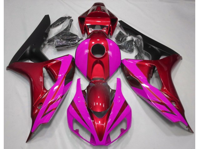 06-07 Rot Glänzend & Pink CBR1000RR Motorrad Verkleidung 06-07 Rot Glänzend & Pink CBR1000RR Motorrad Verkleidung
