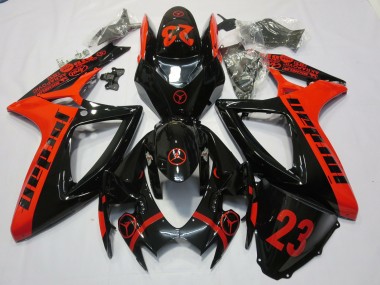 06-07 Rot Jordan GSXR 600-750 Motorrad Verkleidung
