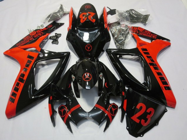 06-07 Rot Jordan GSXR 600-750 Motorrad Verkleidung 06-07 Rot Jordan GSXR 600-750 Motorrad Verkleidung